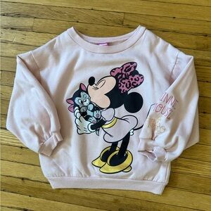 Disney Minnie Mouse Fígaro Light Pink Sweatshirt for Kids | Size 4T